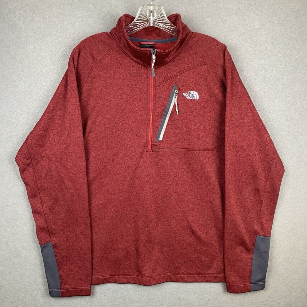 The North Face‎ Canyonlands 1/4 Zip Jacket Red Hiking Outdoors Mens Size XL